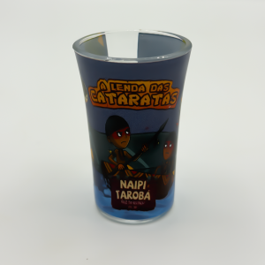 Copo Shot Cromado Estátua